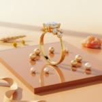Oval Center Marquise Cluster Ring
